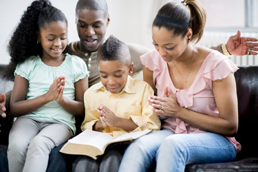 family reading bible