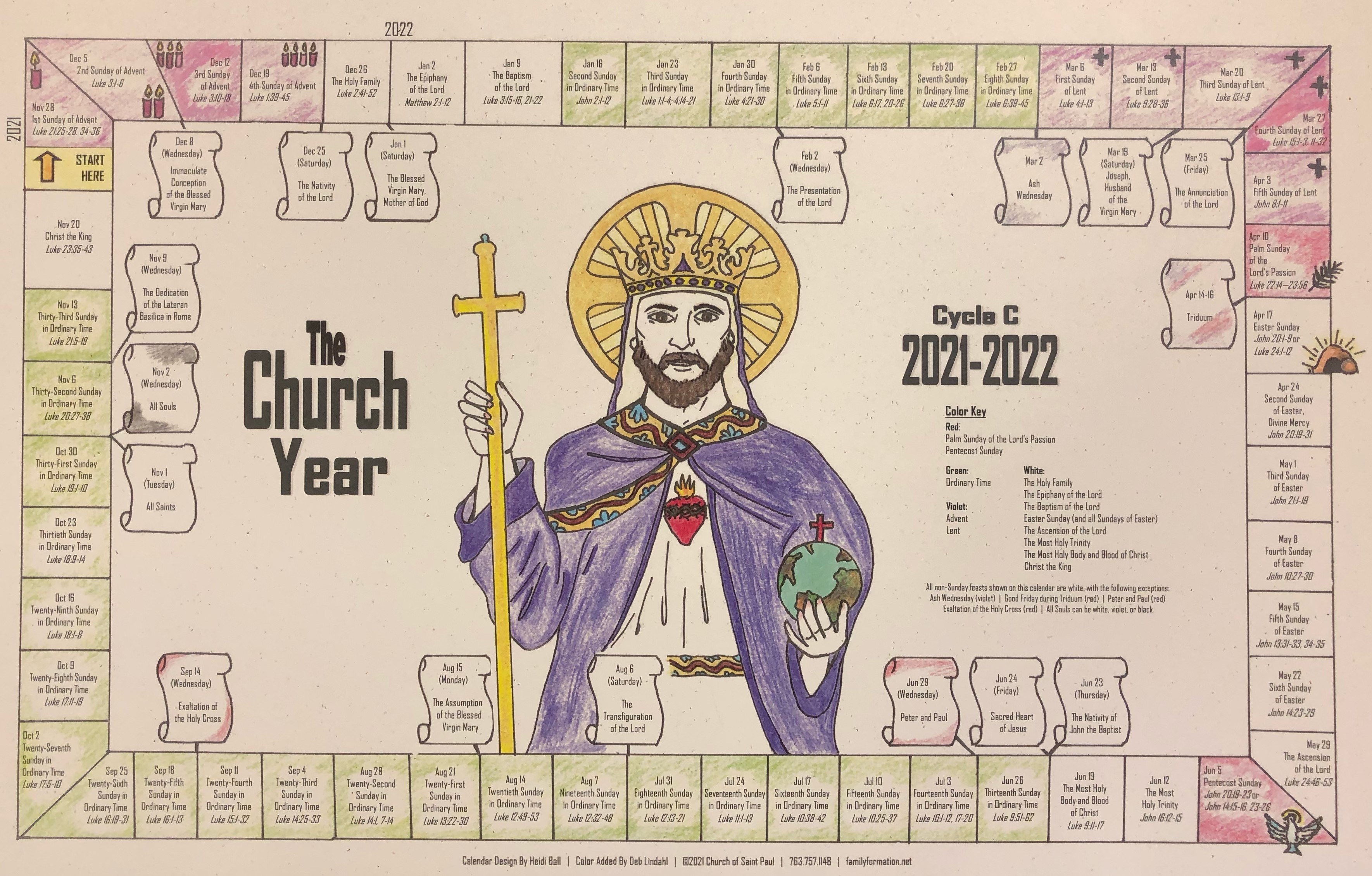 Church Year Calendar 2022 Liturgical Calendars | Family Formation